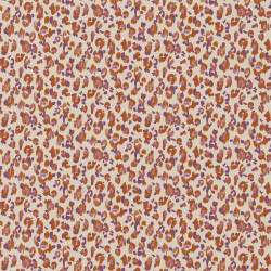 Printed Cotton KARLI Caramel / Violet